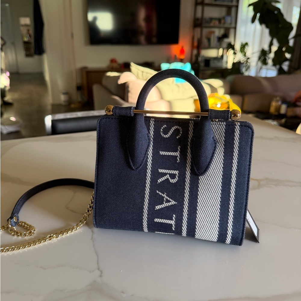 Strathberry Denim Nano Tote Bag - Picture 6 of 7